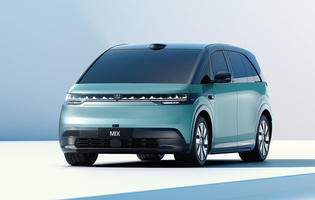 What are the revolutionary French headlights of this new Chinese electric car for?